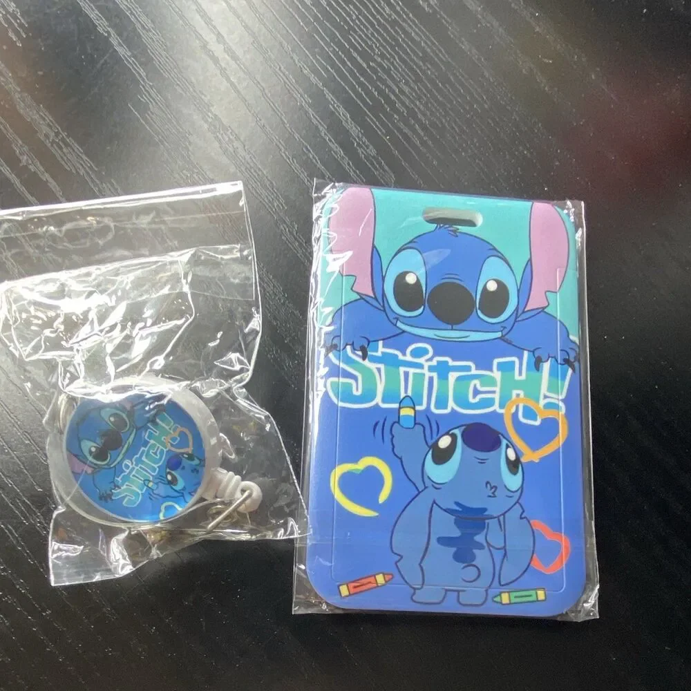 Disney Stitch Blue Plastic ID Badge/Document Holder, Lilo & Stitch